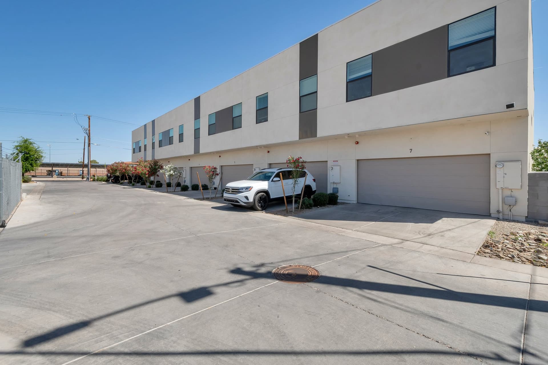 The seven-unit townhome row along 4020 N 12th Street
